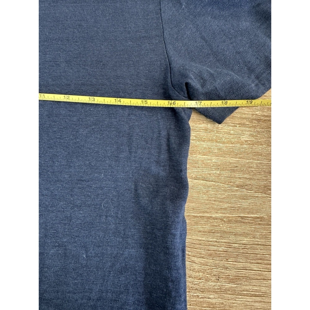 Sandro Mens Navy Blue Linen/Cotton Short Sleeve TShirt Size S/XS (measured) $185 - Picture 7 of 9